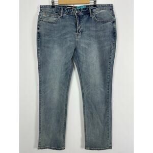 Hooey x Rock & Roll Denim 42x36 Revolver Straight Leg Slim Fit Light Wash Jeans